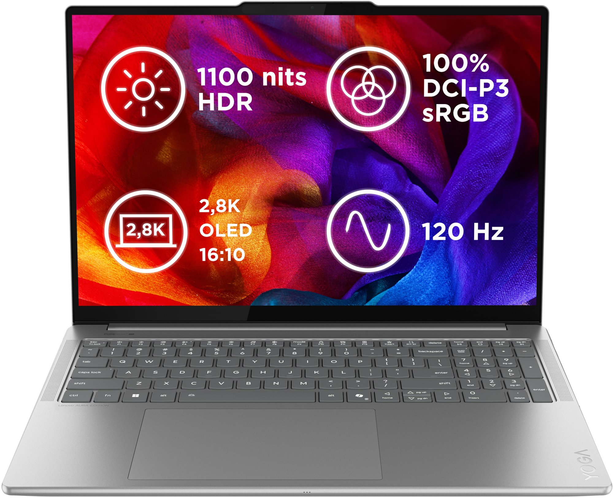 Lenovo Yoga Pro 9 16IAH10 Luna Grey celokovový (bez adaptéra)