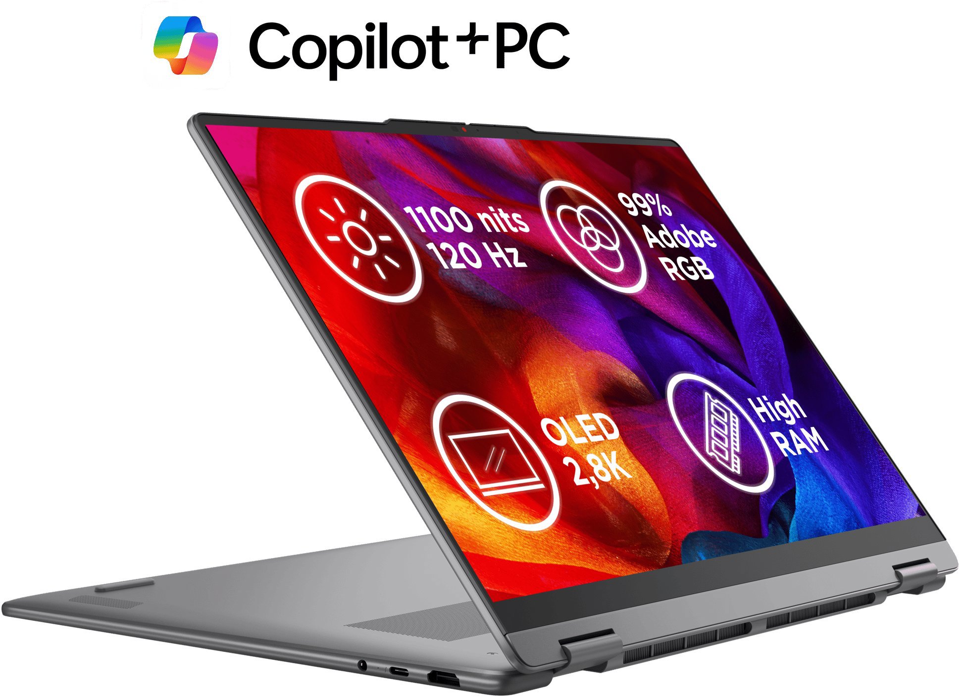 Lenovo Yoga 7 2-in-1 16IPH11 Luna Grey celokovový (bez adaptéra)