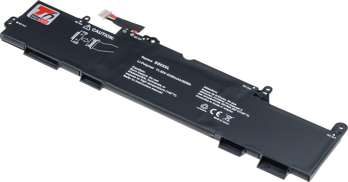 T6 Power pre Hewlett Packard SS03050XL, Li-Poly, 11,55 V, 4330 mAh (50 Wh), čierna