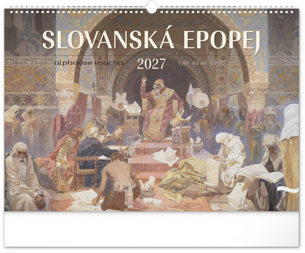 NOTIQUE Slovanská epopej – Alfons Mucha 2027, 48 × 33 cm