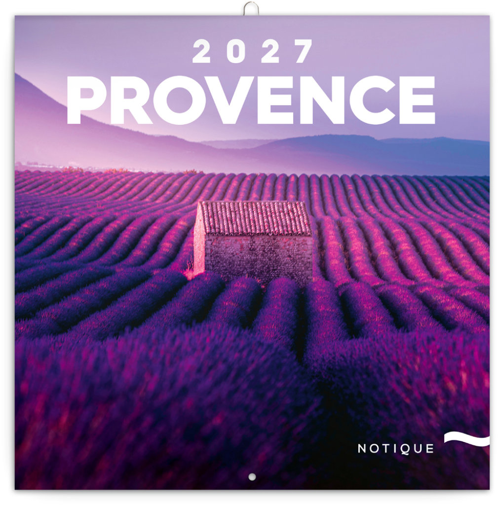 NOTIQUE poznámkový Provence 2027, 30 × 30 cm