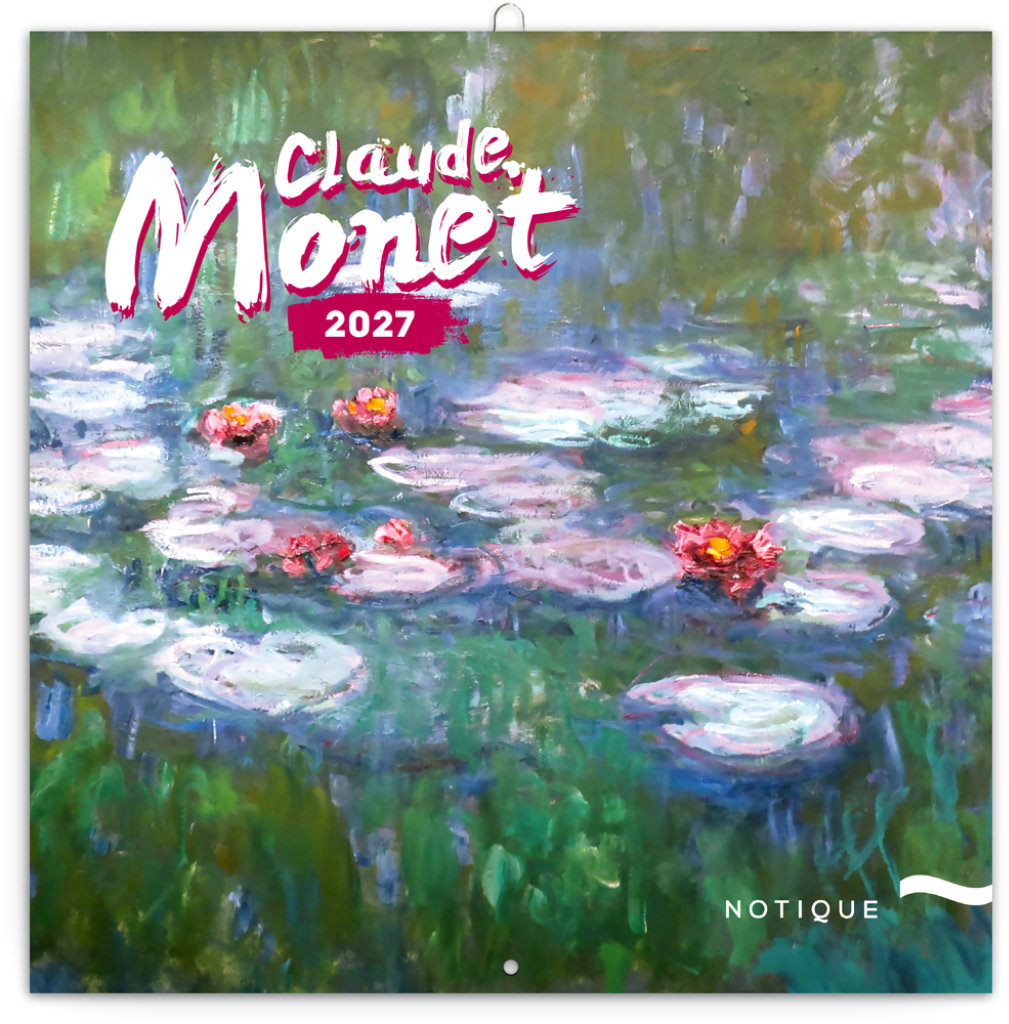 NOTIQUE poznámkový Claude Monet 2027, 30 × 30 cm