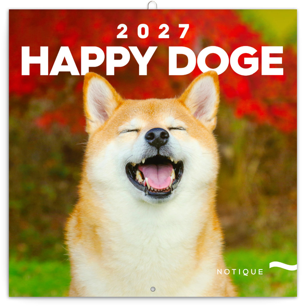NOTIQUE poznámkový Happy Doge 2027, 30 × 30 cm