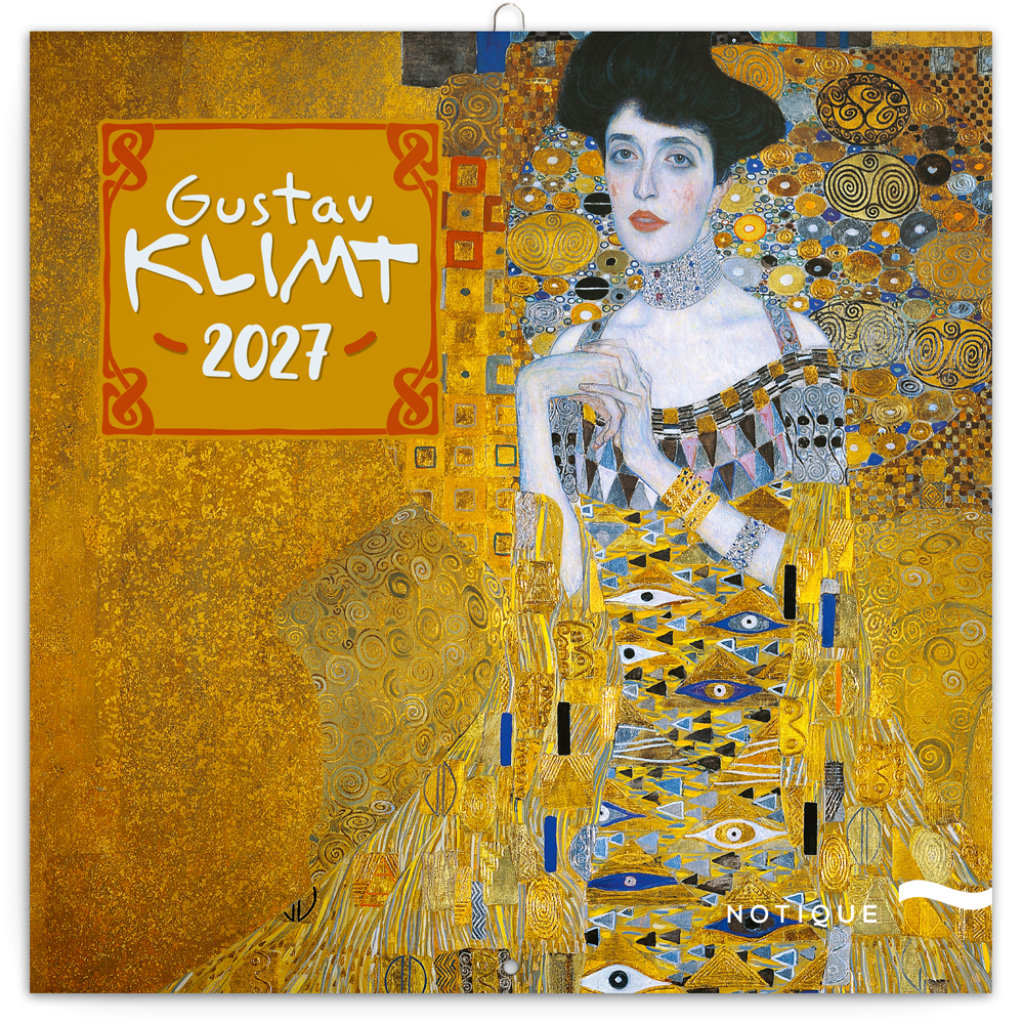 NOTIQUE poznámkový Gustav Klimt 2027, 30 × 30 cm