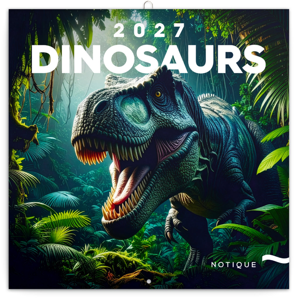 NOTIQUE poznámkový Dinosauři 2027, 30 × 30 cm