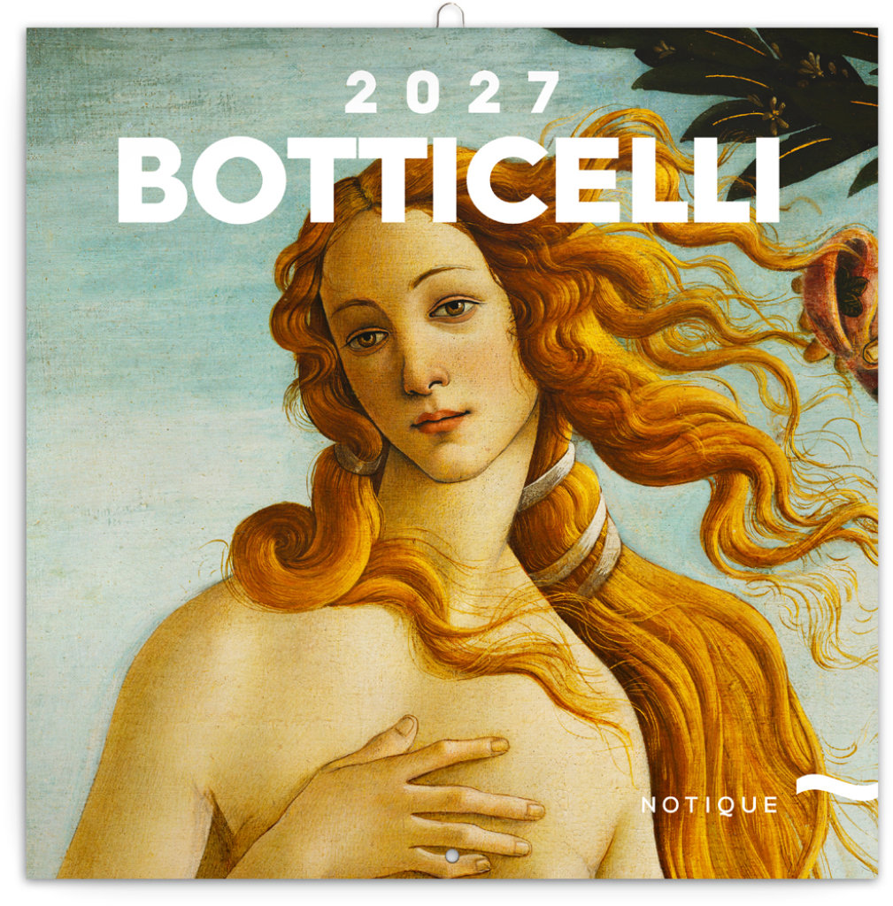 NOTIQUE poznámkový Sandro Botticelli 2027, 30 × 30 cm