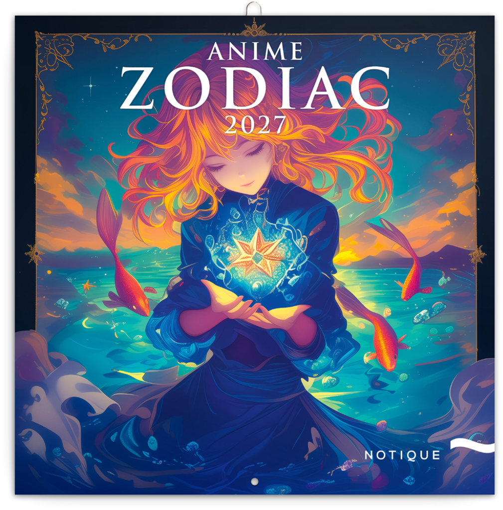 NOTIQUE poznámkový Anime Zodiac 2027, 30 × 30 cm