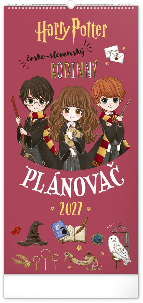 NOTIQUE rodinný plánovací Harry Potter 2027, 21 × 42 cm