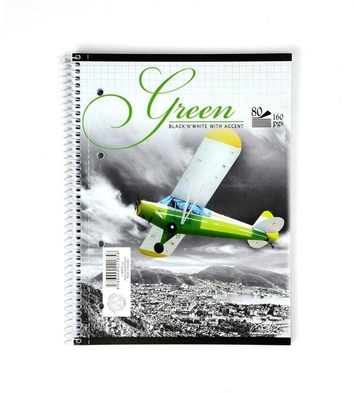 Notes A5, 80 listov, so špirálou na boku, štvorčekový