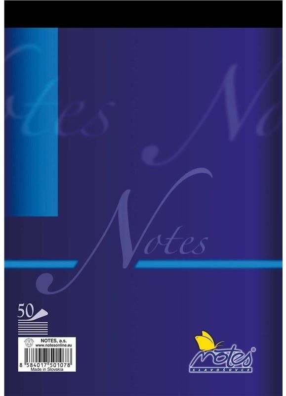 Notes A5, 50 listov, čistý