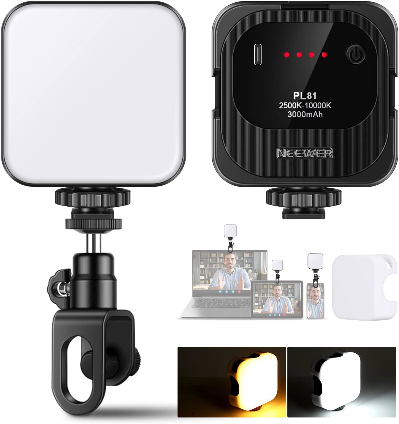 Neewer PL81 trvalé mini fotosvetlo, 90 ultra-jasných LED, 5 W