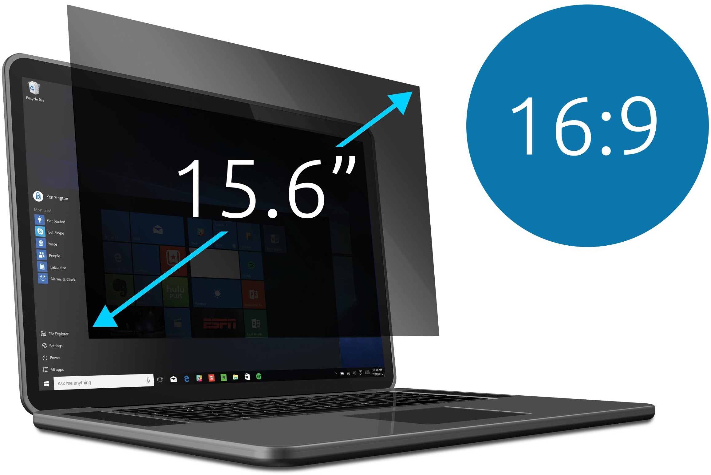 Kensington na 15.6", 16:9, dvojsmerný, odpojiteľný