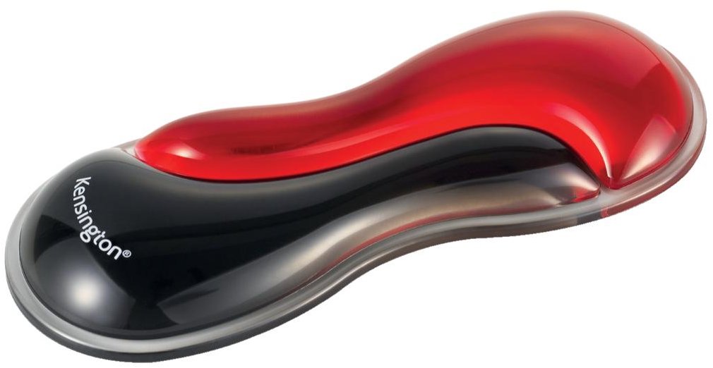 Kensington Slim Duo Gel pod zápästie, červená/čierna