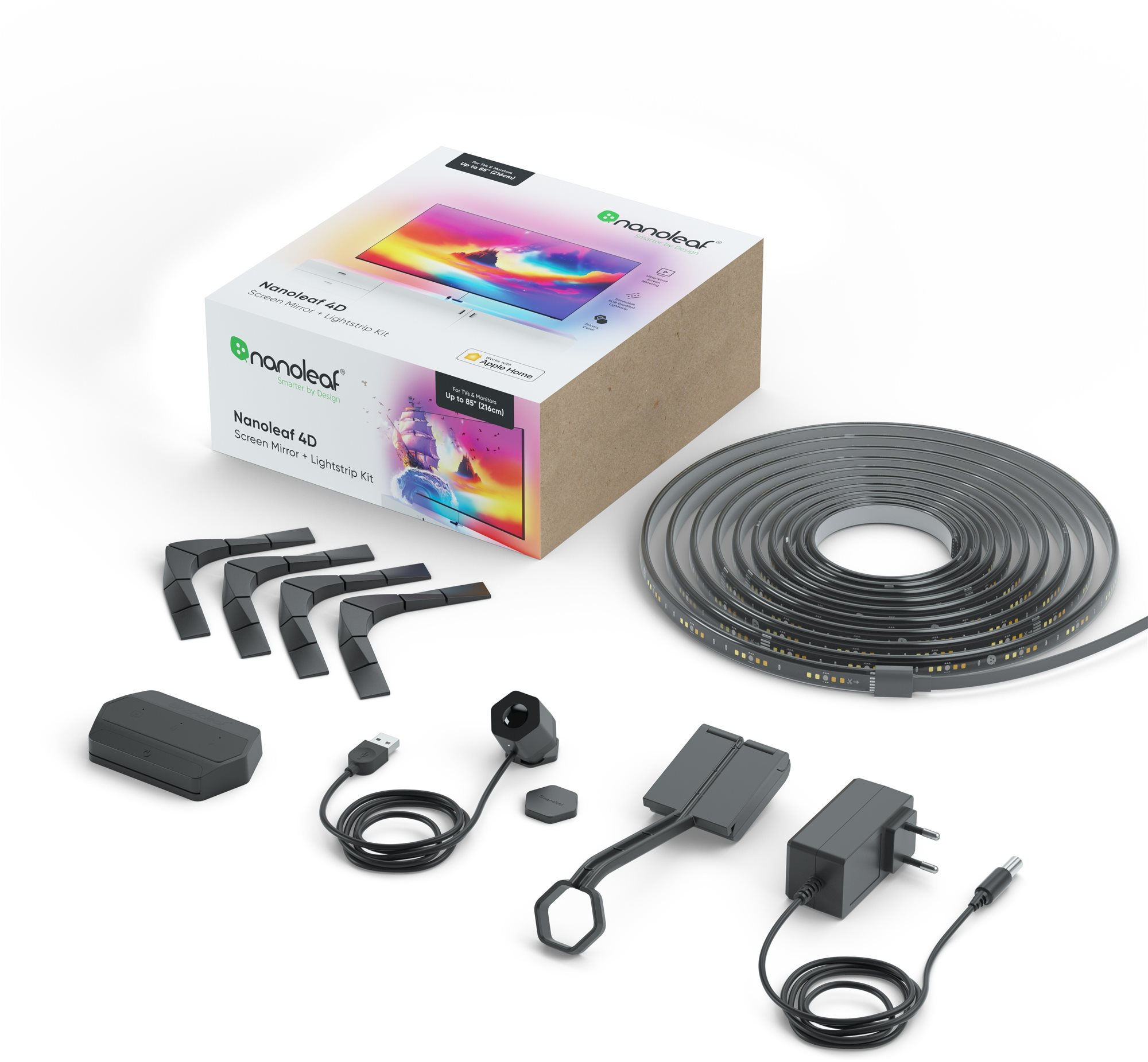 Nanoleaf 4D TV Screen Mirror + Lightstrips Starter Kit 5.2M For TV up to 85''/216 cm