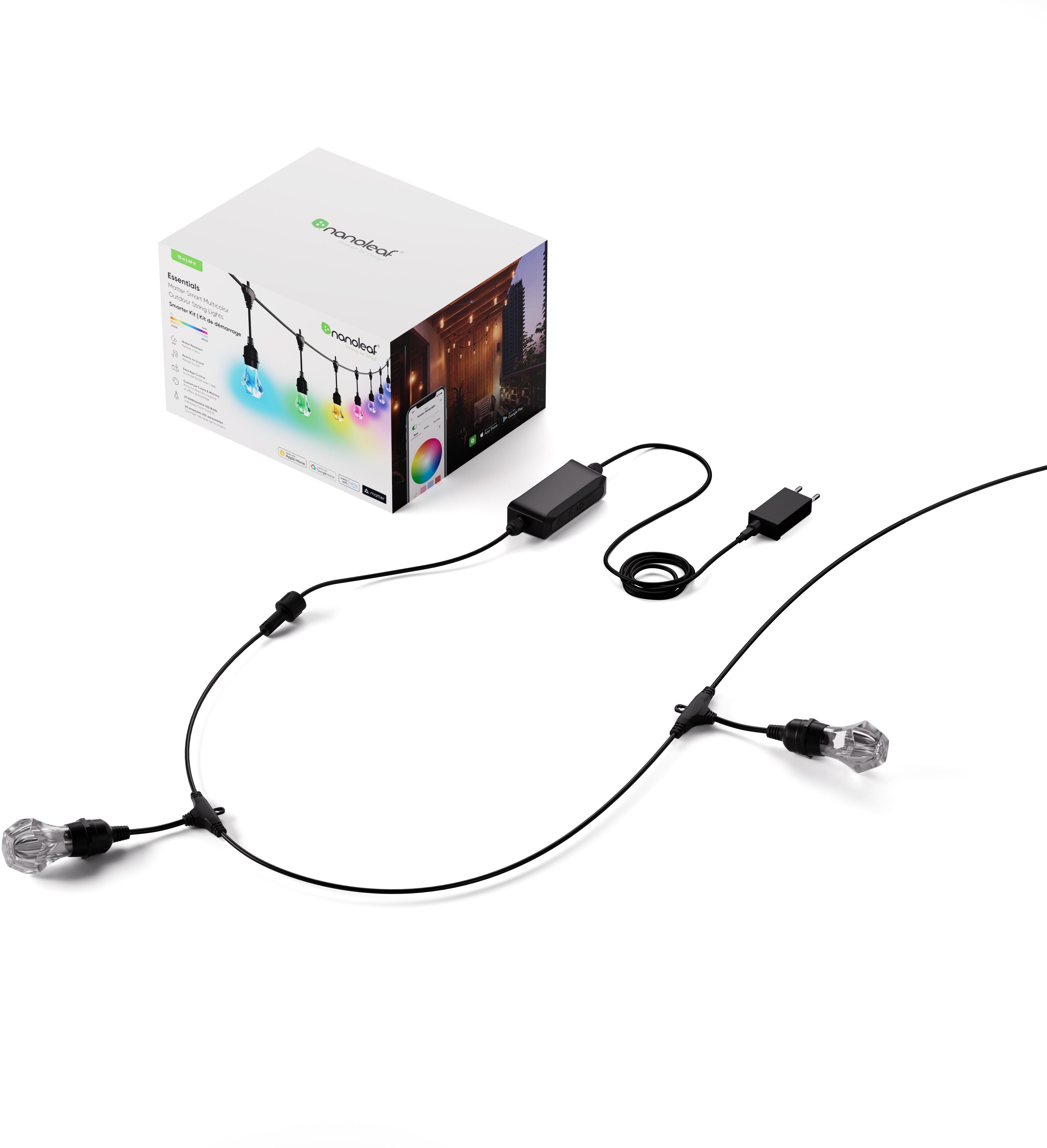 Nanoleaf Outdoor String Lights Starter Kit, 15 m
