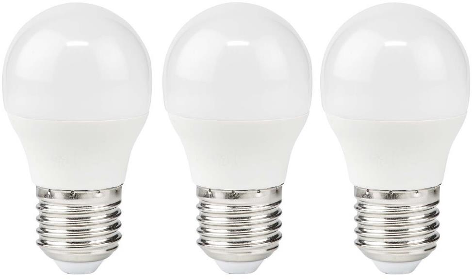 Nedis LED žiarovka, E27, G45, 4,9 W, 470 lm, 2700 K, 3 kusy