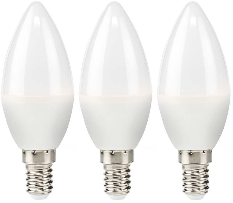 Nedis LED žiarovka, E14, sviečka, 4,9 W, 470 lm, 2700 K, 3 kusy