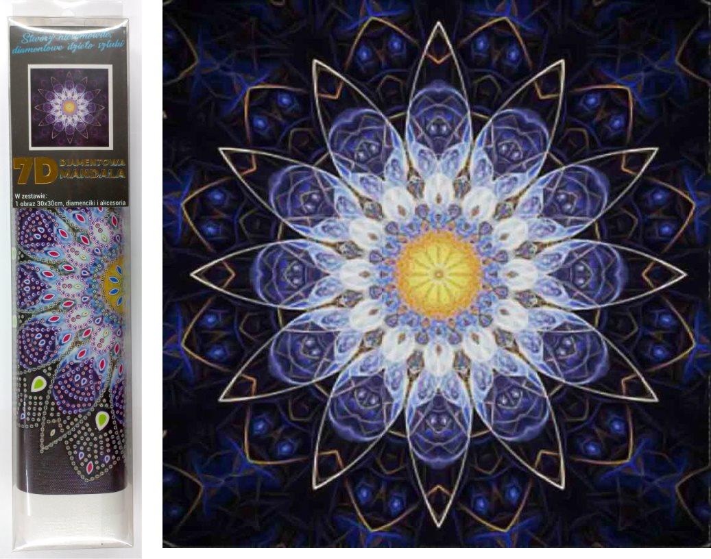Norimpex 7D Modrá mandala 30 × 30 cm