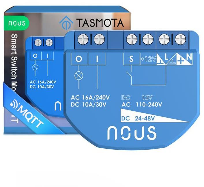 Nous B1T WiFi Tasmota spínací modul (1 kanál, bez merania spotreby, ESP32)