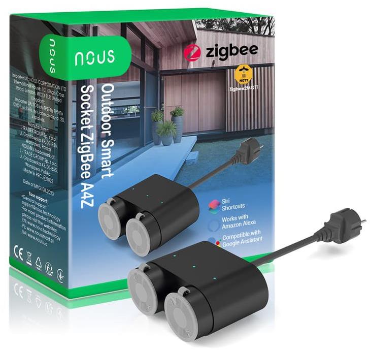 Nous A4Z Zigbee vonkajšia Smart zásuvka
