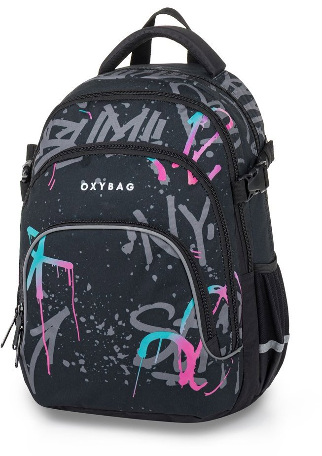 OXYBAG Študentský batoh OXY SCOOLER Grafitti Pink