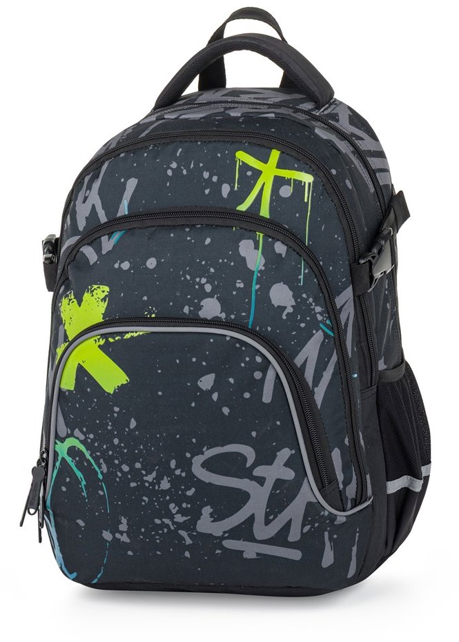 OXYBAG Študentský batoh OXY SCOOLER Grafitti Blue