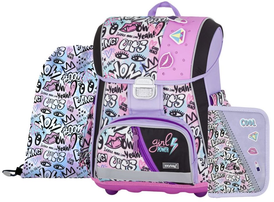 OXYBAG Školská sada 3 ks PREMIUM Funny Girl