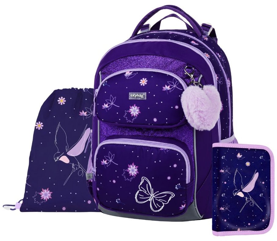 OXYBAG Školská sada 3 ks OXY JUMPER Flowers