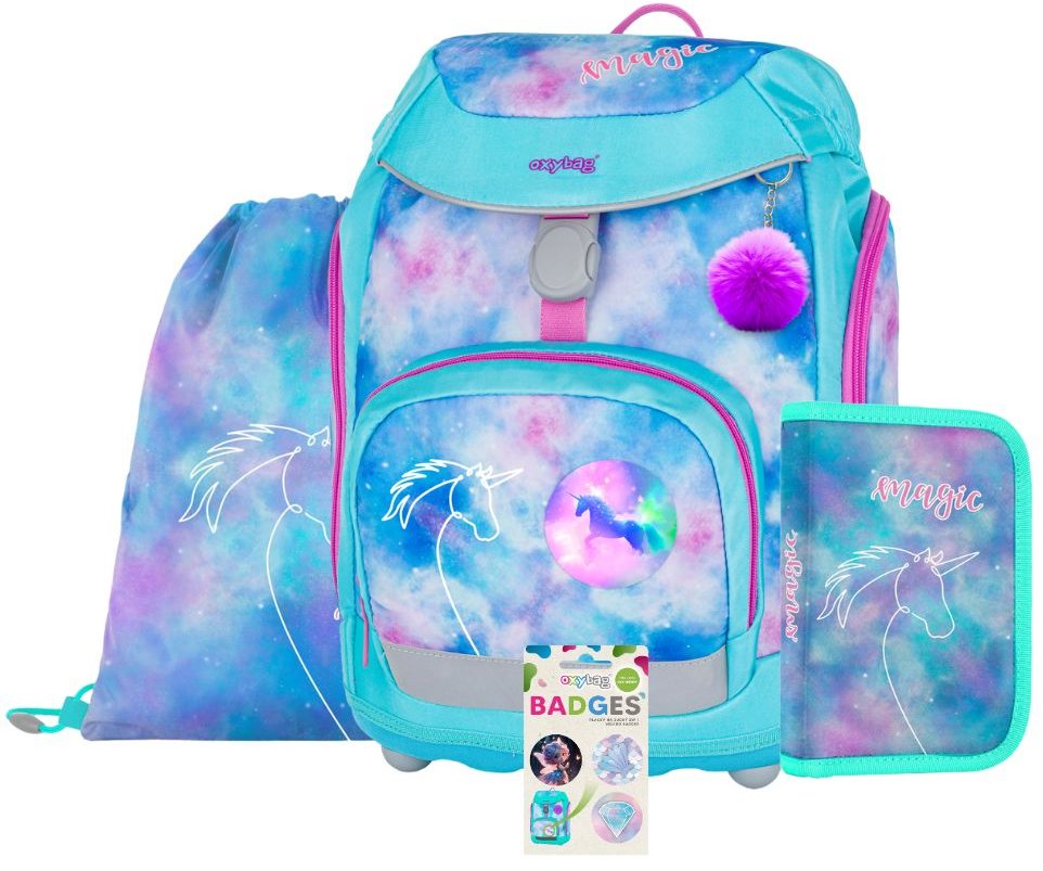OXYBAG Školská sada 4 ks OXY Sherpy Unicorn