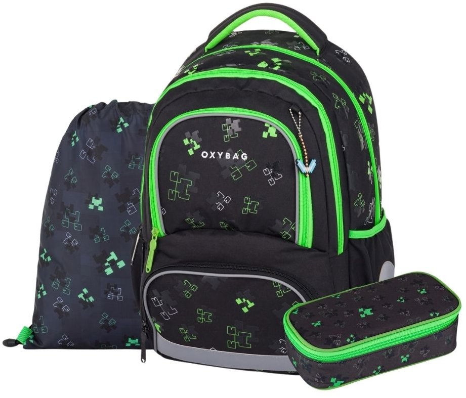 OXYBAG Školská sada 3 ks OXY NEXT Green cubes
