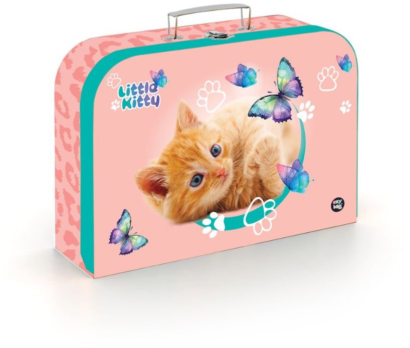 Oxybag Kufrík lamino 34 cm PREMIUM LIGHT Mačka