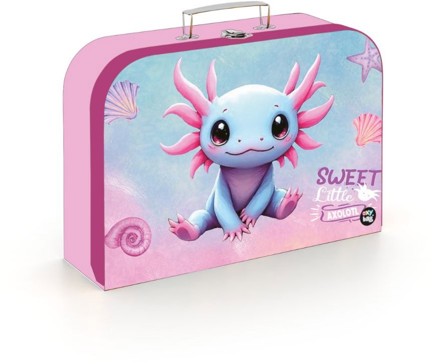 Oxybag Kufrík lamino 34 cm PREMIUM LIGHT Axolotl