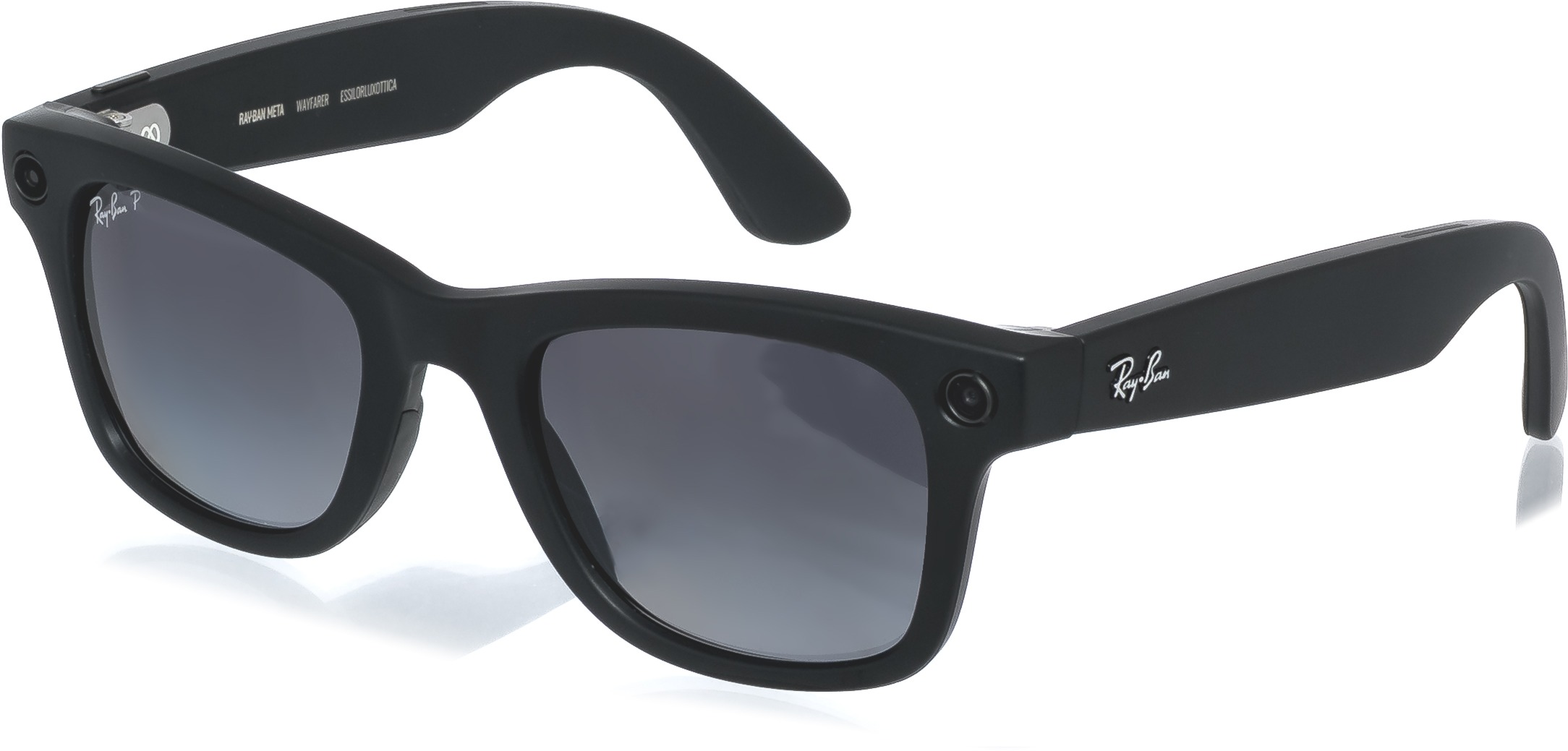 Meta RAY-BAN Meta Wayfarer Glasses – Matte Black, Polarized Gradient Graphite