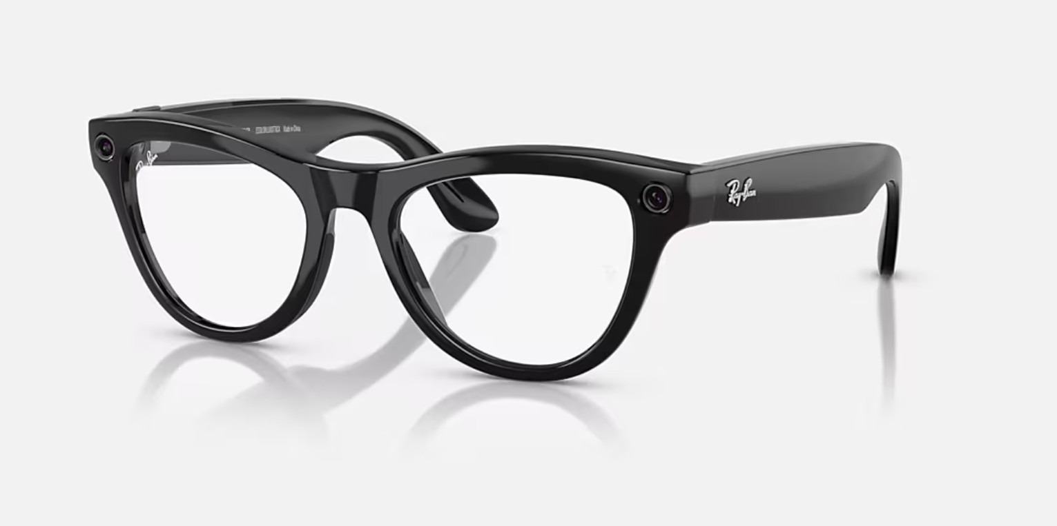 Meta Ray-Ban Meta Skyler Shiny Black Clear to Amethyst Transitions