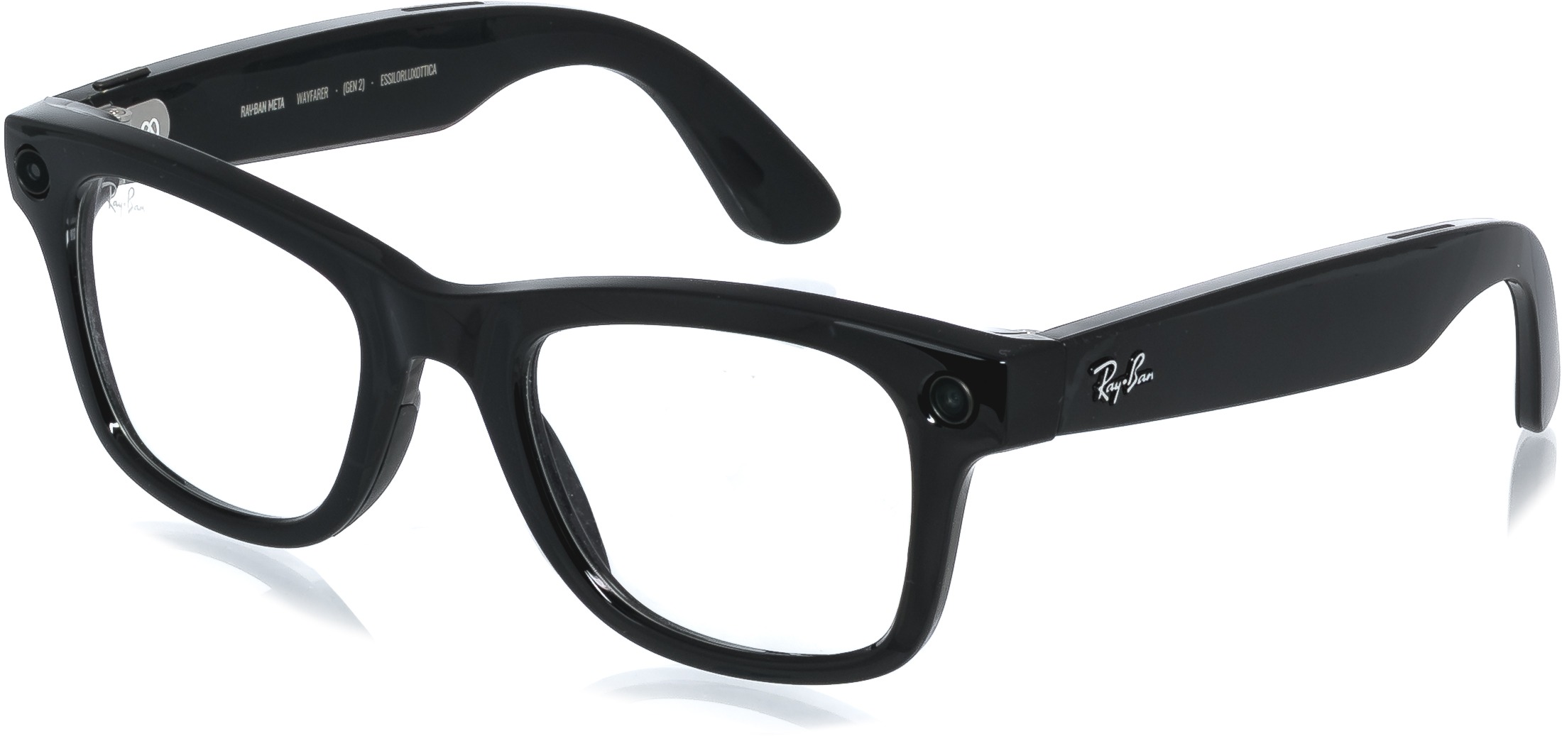 Meta RAY-BAN Meta Wayfarer (Standard) Smart Glasses (Gen 2) – Shiny Black, Transitions Graphite Gree