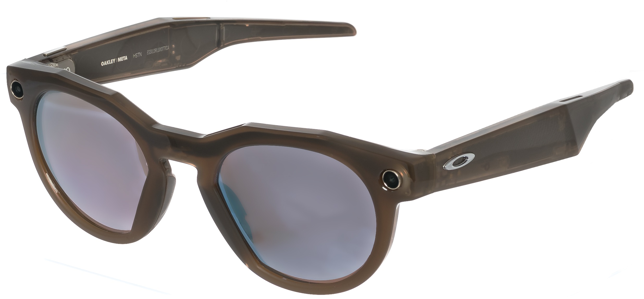 Meta Oakley Meta HSTN Smart Glasses – Brown Smoke, Prizm Deep Water Polarized