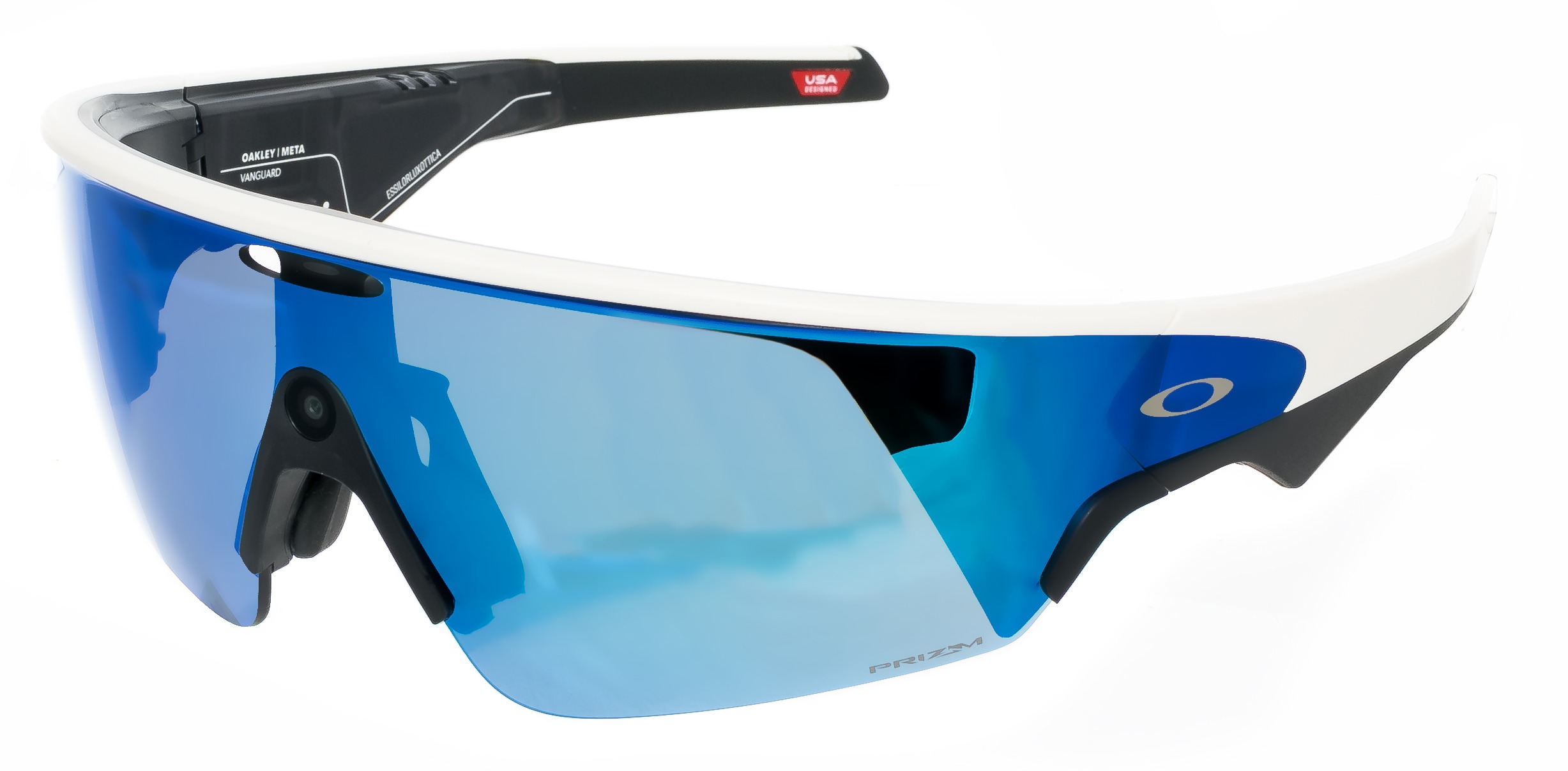 Meta Oakley Meta Vanguard Smart Glasses – White, Prizm Sapphire