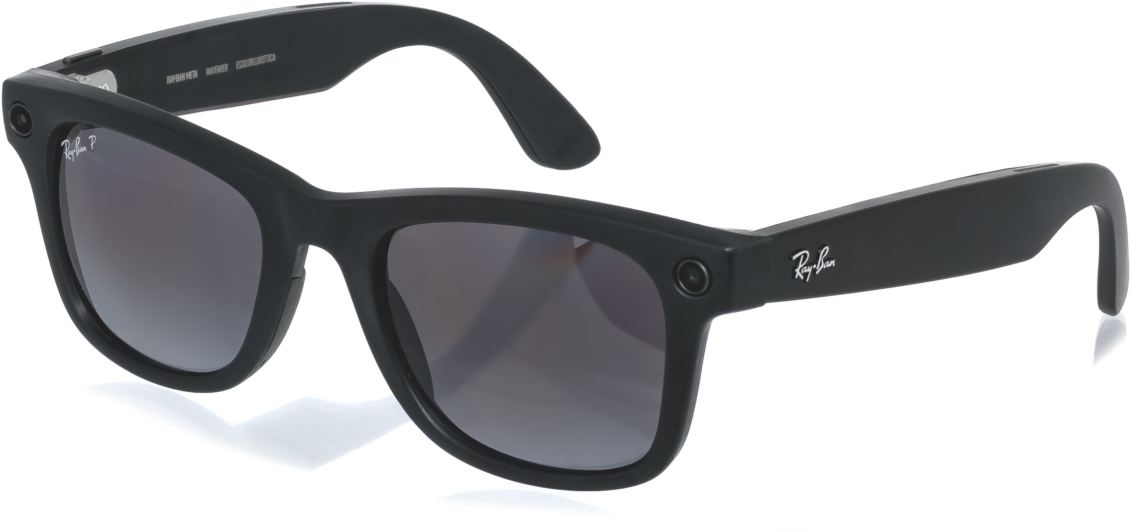 Meta RAY-BAN Meta Wayfarer (Large) Smart Glasses – Matte Black, Polarized Gradient Graphite