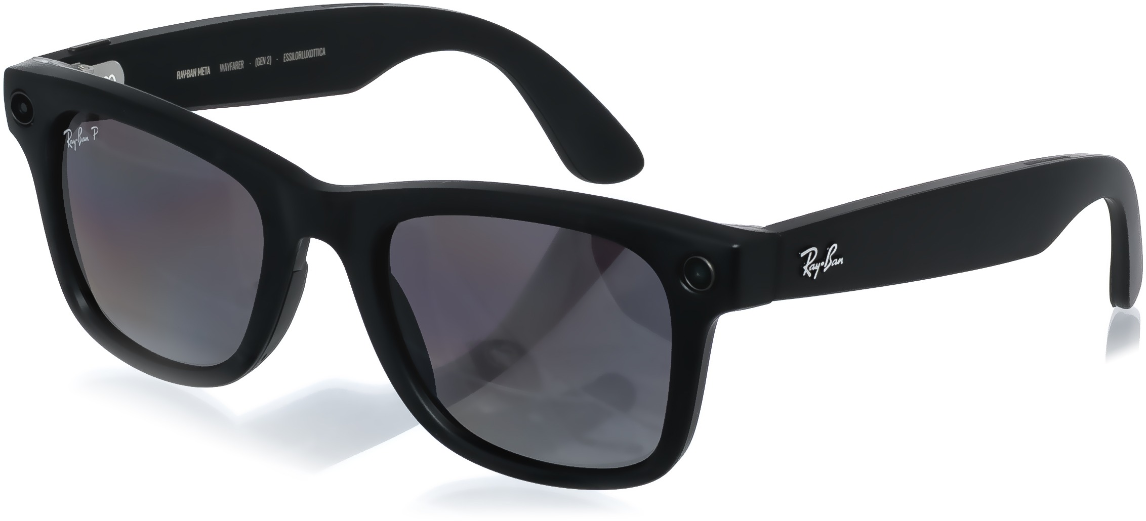 Meta RAY-BAN Meta Wayfarer (Standard) Smart Glasses (Gen 2) – Matte Black, Grey Polarized Gradient
