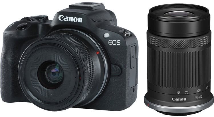 Canon EOS R50 čierny + RF-S 18 – 45 mm f/4,5 – 6,3 IS STM + RF-S 55 – 210 mm f/5 – 7,1 IS STM