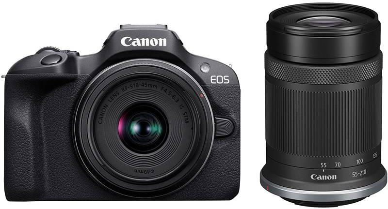 Canon EOS R100 + RF-S 18 – 45 mm IS STM + RF-S 55 – 210 mm IS STM