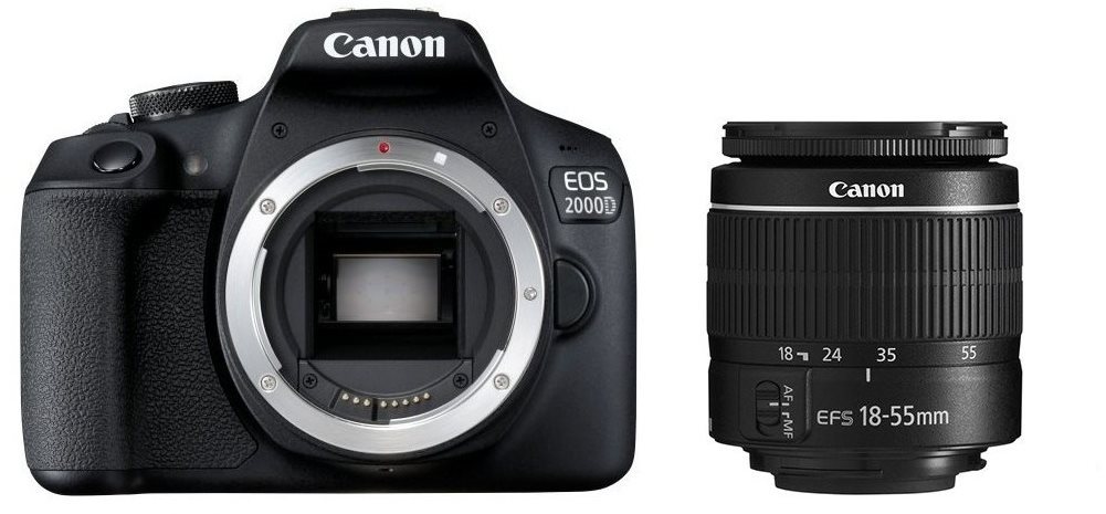 Canon EOS 2000D + 18–55 mm DC III