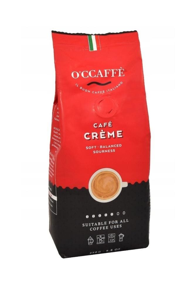 O'Ccaffé Café Créme Rosso, zrnková, 250 g