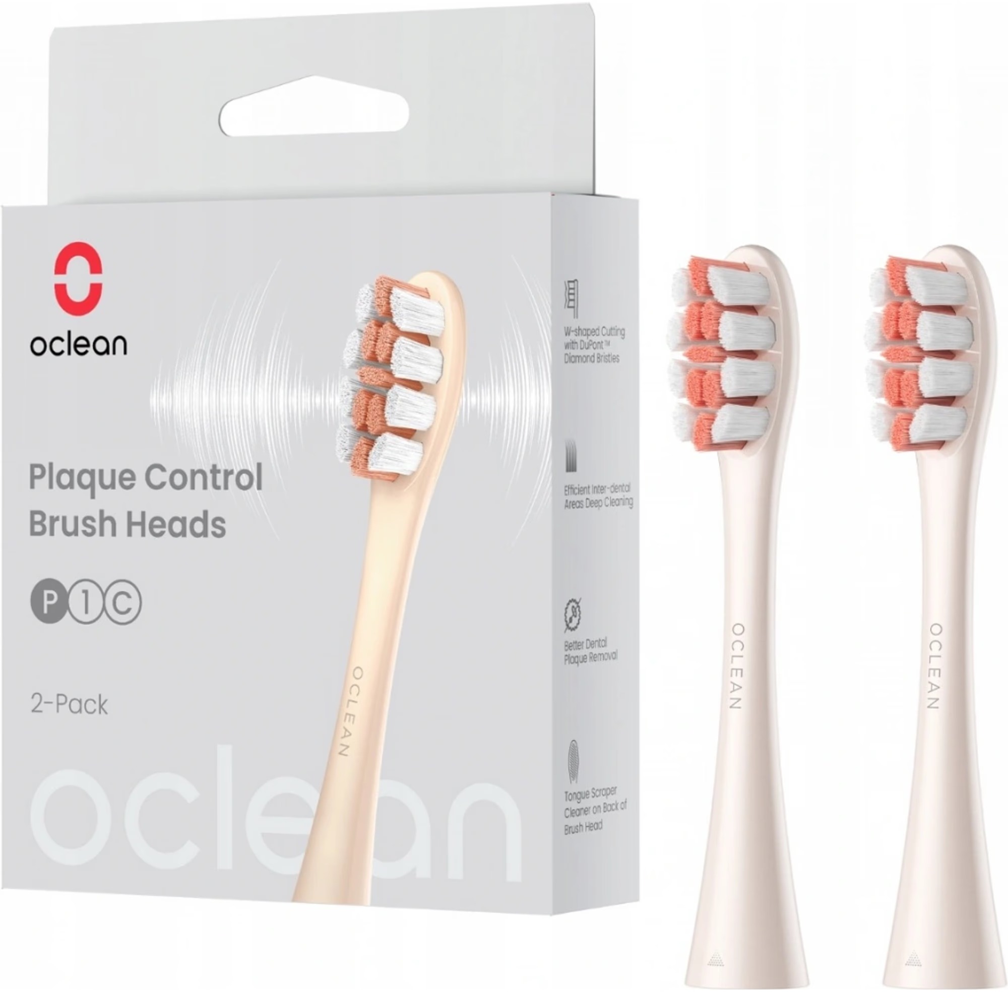Oclean Plaque Control P1C8, zlaté 2 ks + Plaque Control P1C9, strieborné 2 ks