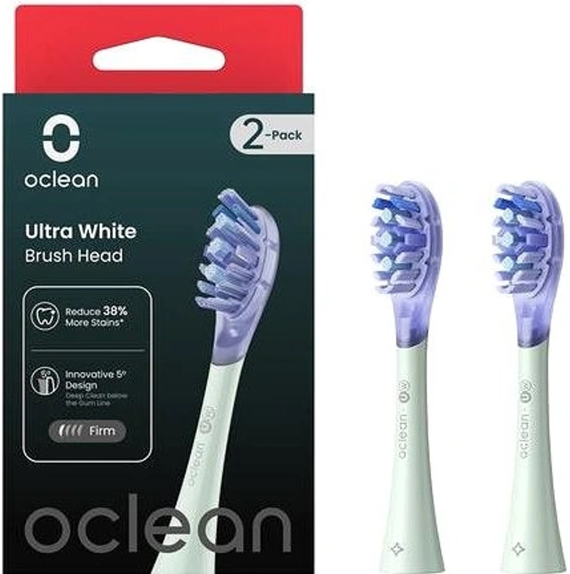 Oclean Ultra White UW01, zelené 2 ks + Ultra Black UW02, čierne 2 ks