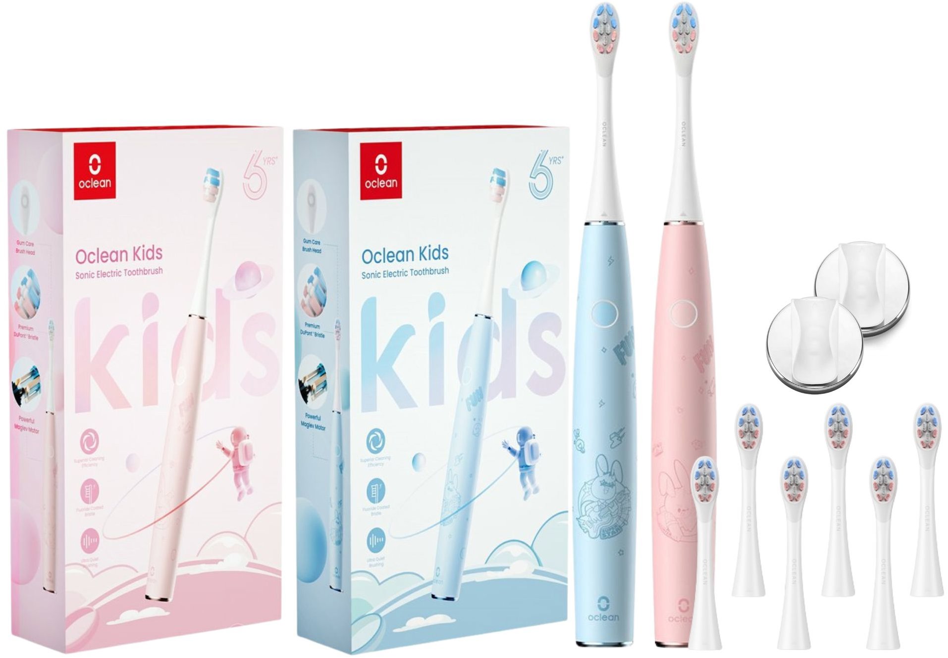 Oclean Duo Sada Kids Blue & Pink + 6 hlavíc a 2 držadlá