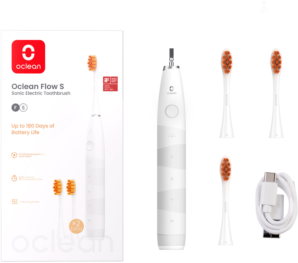 Oclean Flow S White Set