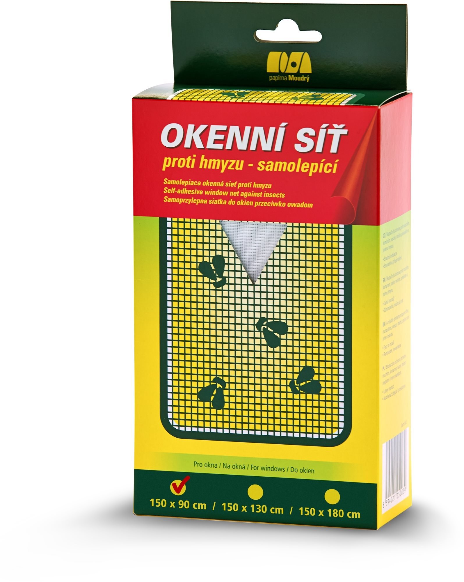 PAPÍRNA MOUDRÝ - Okenná sieť, 150 × 90 cm, biela