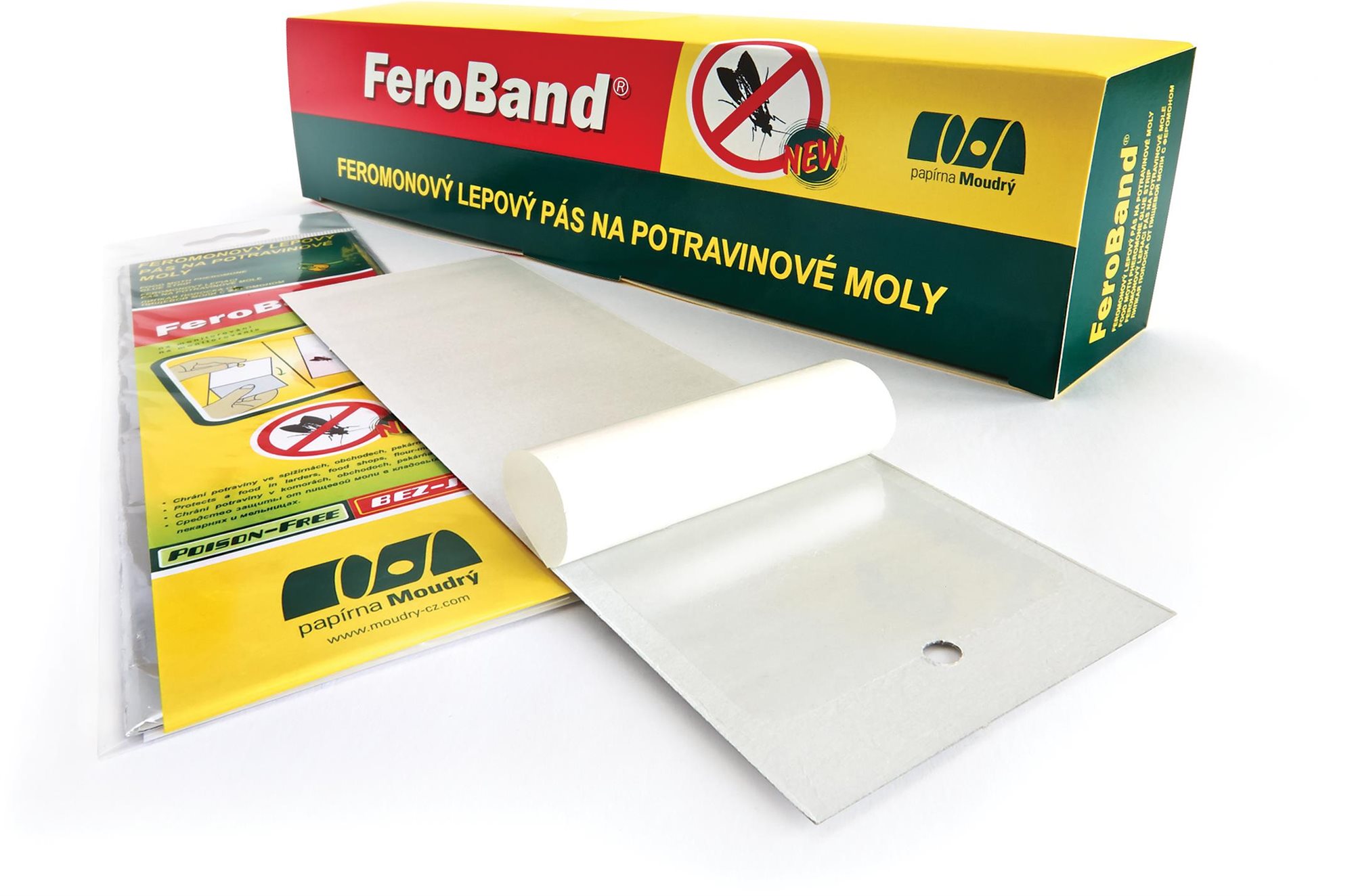 PAPÍRNA MOUDRÝ FEROBAND - Mololapka na potravinové moly, 4,8× 18 cm