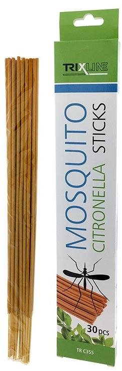 TRIXLINE, tyčinky proti komárom s citronelou, 30 ks